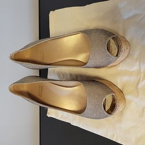 Silver Glitter Stuart Weitzman platforms